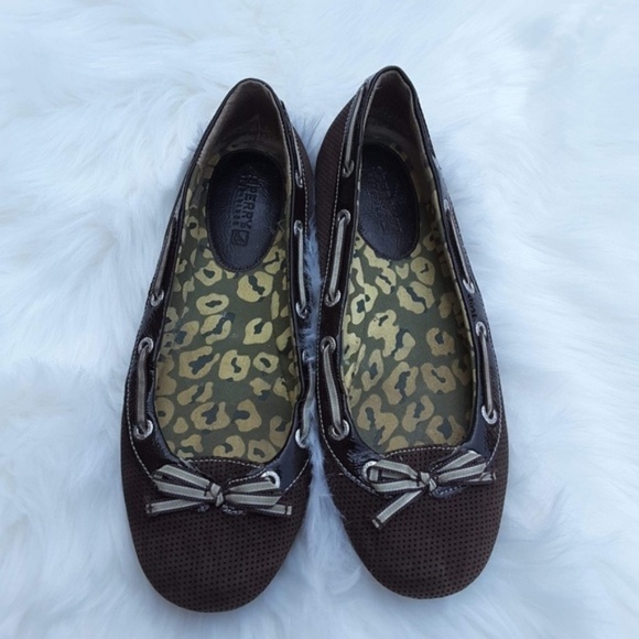 SPERRY top sider brown Flats SZ 8M - Picture 1 of 4